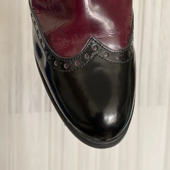 REDUCED!! Wonders black/burgundy leather ankle boots! Made in Spain 🇪🇸 6.5/7 - Picture 4 of 16